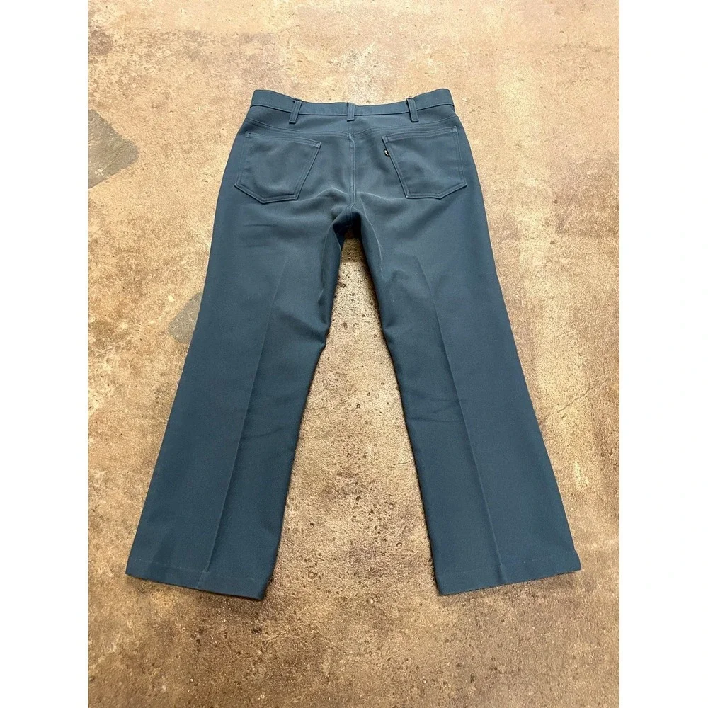 Vintage Levi's Chino Pants Mens 34x30 Teal‎ Mid Rise Bootcut Leg Western Casual